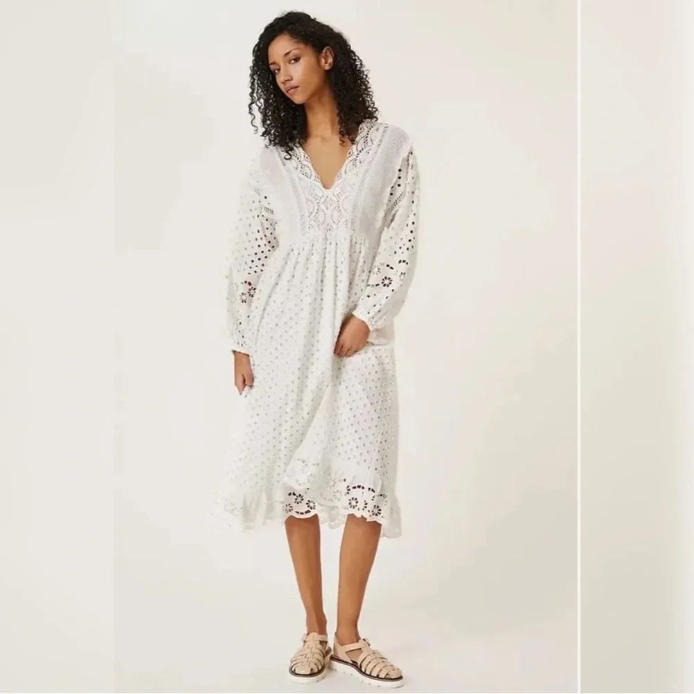 Anthropologie x Forever That GirlEyelet Mix Maxi Dress